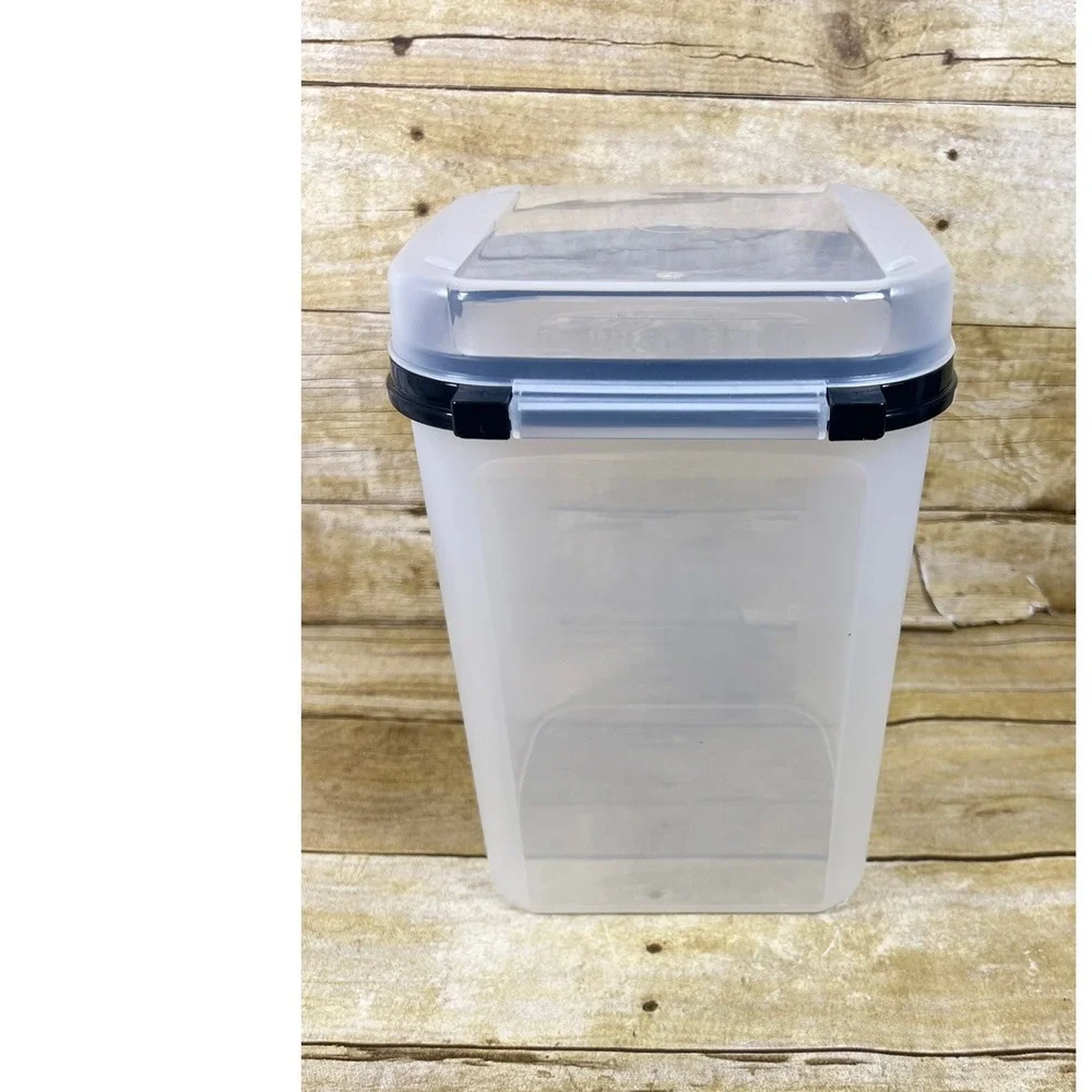 Tupperware Modular Mates Square Signature Line Container #4 Hinged Lid Clear New